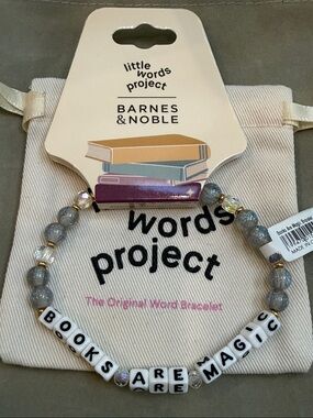 Little Words Project 'Books Are Magic' Gray Beaded Word Bracelet